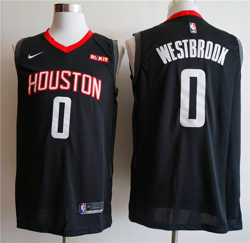 Men Houston Rockets #0 Westbrook black Game NBA Nike Jerseys